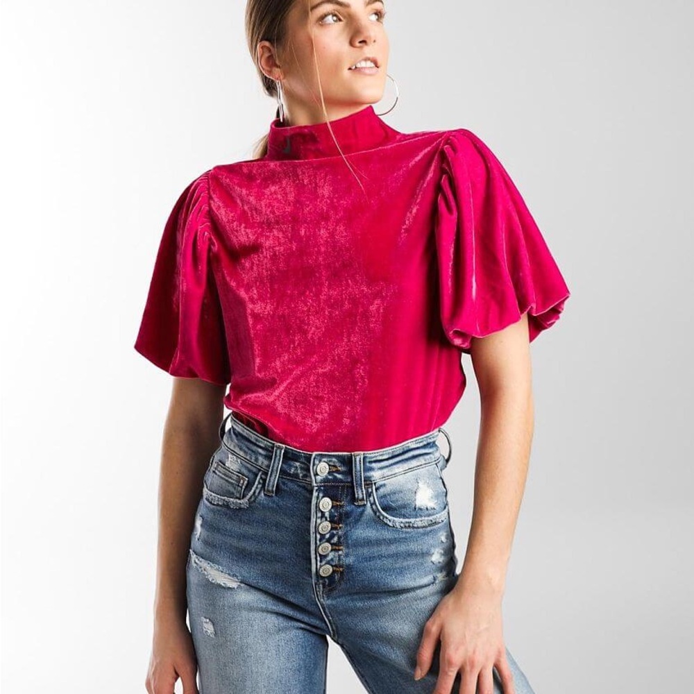 Free People Claudia Velvet Top XS